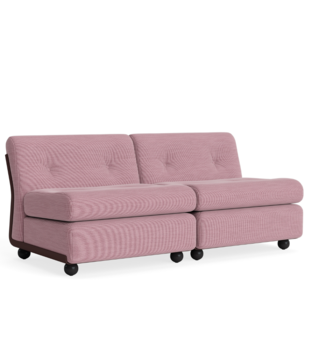 Amanta 2 seater burgundy red shell, Yuma 1851 rose