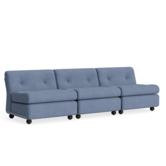Amanta 3 seater frost blue shell, Osumi 30 blue