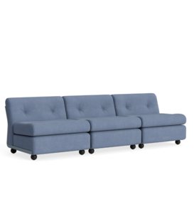 Amanta 3 seater frost blue shell, Osumi 30 blue
