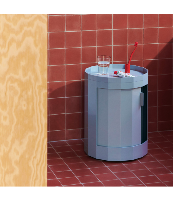 Hay  Hay Facet Cabinet Low on feet and castors burgundy