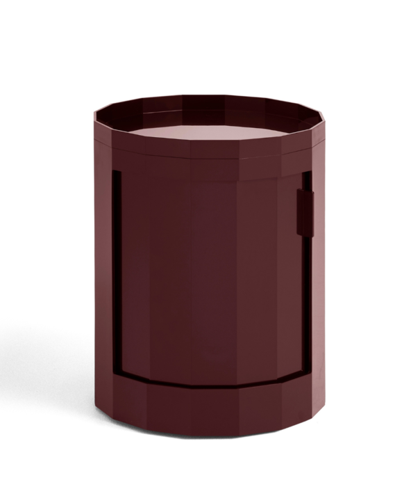 Hay  Hay Facet Cabinet Low op poten en wielen burgundy