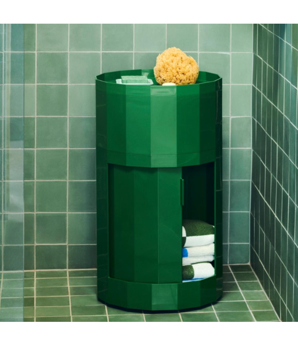 Hay  Hay Facet Cabinet High op poten en wielen  soft mint