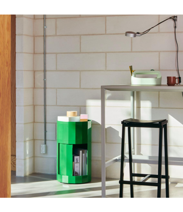 Hay  Hay Facet Cabinet High on feet and castors soft mint