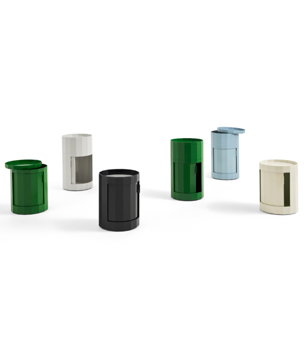 Hay  Hay Facet Cabinet High on feet and castors soft mint