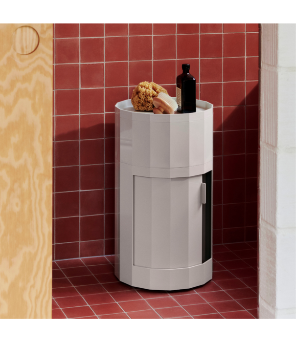 Hay  Facet Cabinet 101 High on feet and castors soft mint