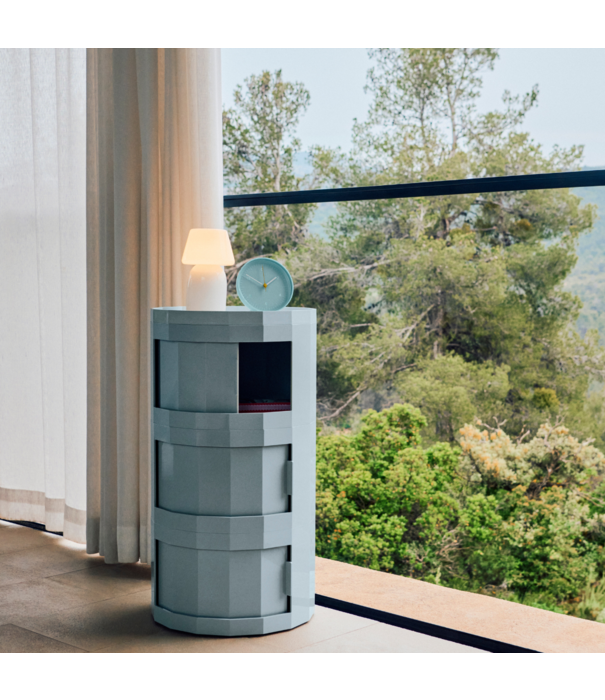 Hay  Hay Facet Container High op poten en wielen  burgundy