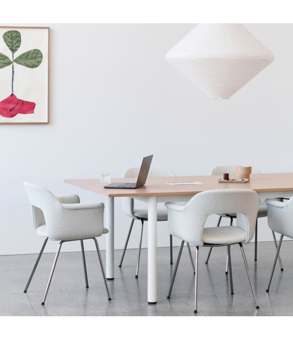 Hay  Hay Layout Armchair 214 upholstered, black tube base