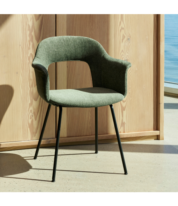 Hay  Hay Layout Armchair 214 upholstered, black tube base