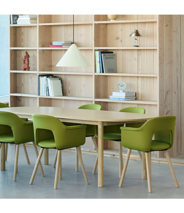 Hay  Hay Layout Armchair 214 upholstered, black tube base