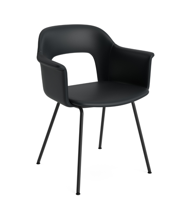 Hay  Hay Layout Armchair 214 upholstered, black tube base