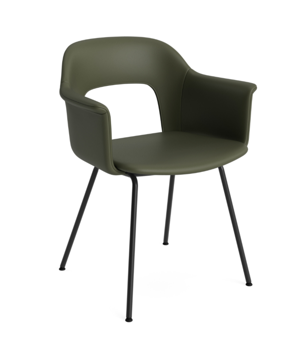 Hay  Hay Layout Armchair 214 upholstered, black tube base