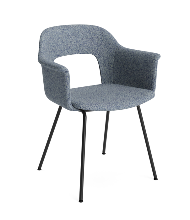 Hay  Hay Layout Armchair 214 upholstered, black tube base