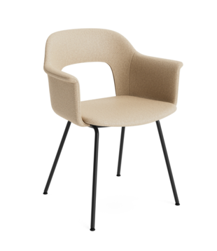 Hay Layout Armchair 214 upholstered, black tube base