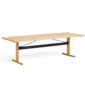 Passerelle Dining Table lacquered oak, ink black crossbar