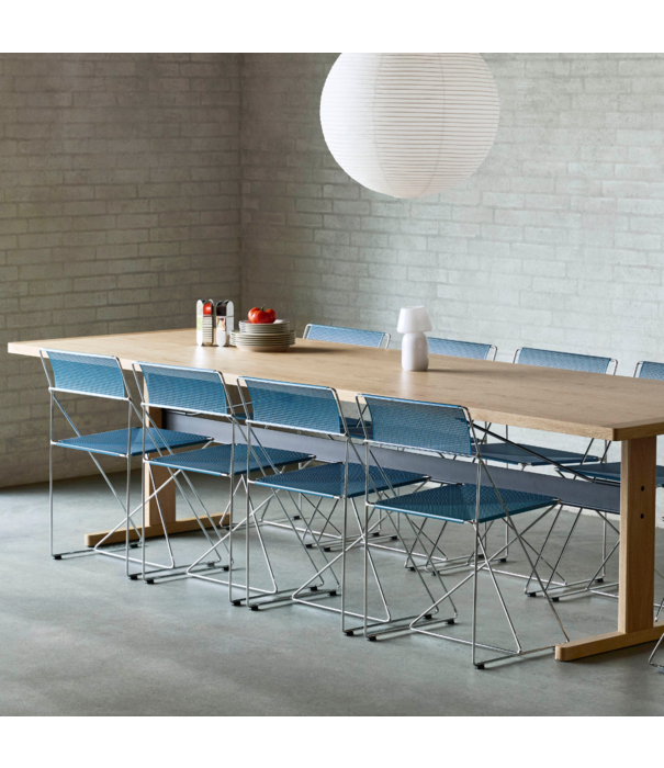 Hay  Passerelle Dining Table lacquered oak, ink black crossbar