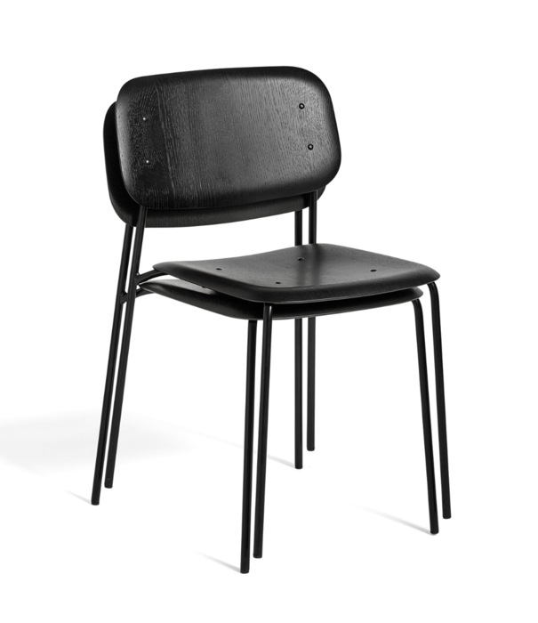 Hay  Hay Soft Edge 40 Dining Chair oak, black tube base