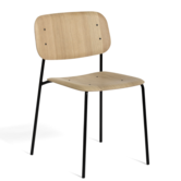 Hay Soft Edge 40 Dining Chair oak, black tube base