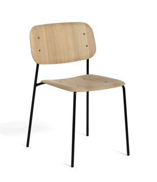 Hay Soft Edge 40 Dining Chair oak, black tube base