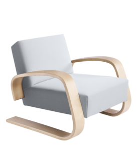 Aalto Armchair 400 Tank, birch, Tonus 4 grey