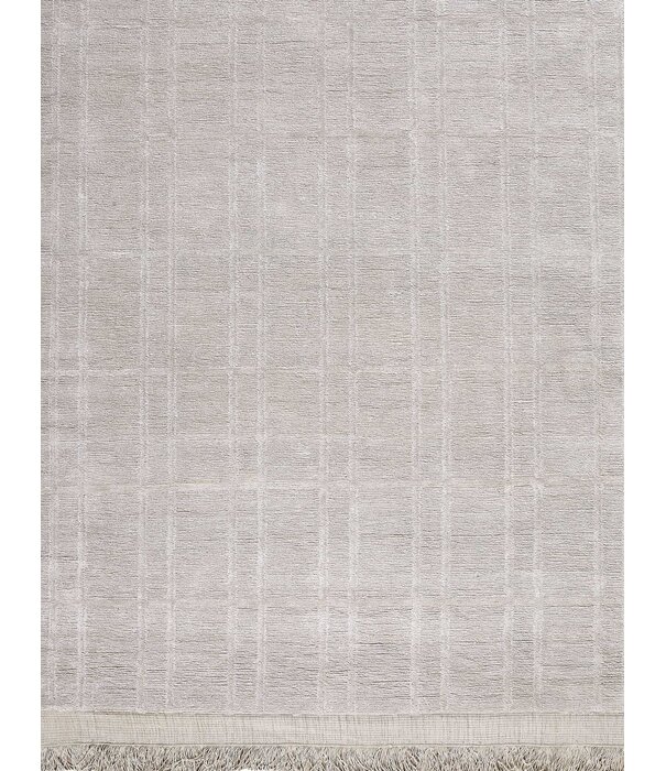 Massimo Copenhagen  Massimo Trellis Linen Rug Ash