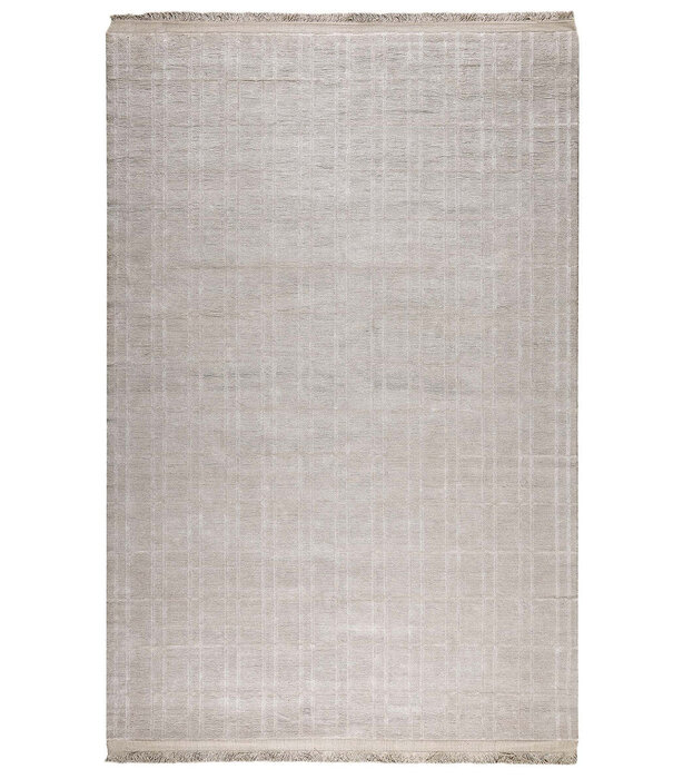 Massimo Copenhagen  Massimo Trellis Linen Rug Ash
