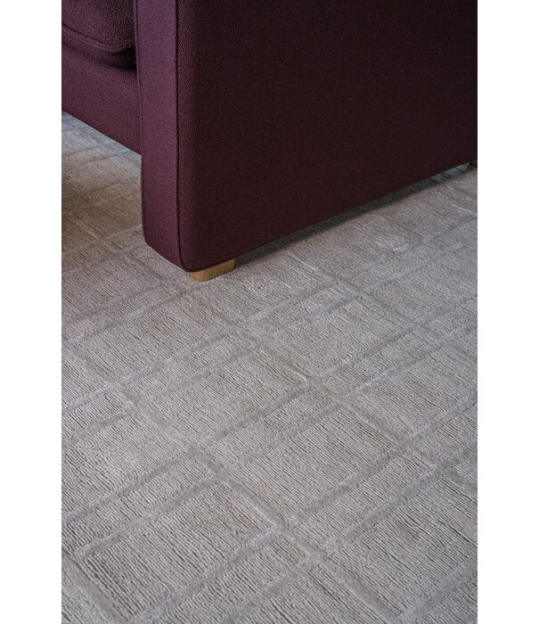 Massimo Copenhagen  Massimo Trellis Linen Rug Ash