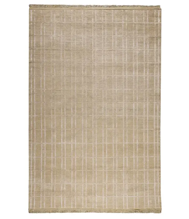 Massimo Copenhagen  Massimo Trellis Linen Rug Hay