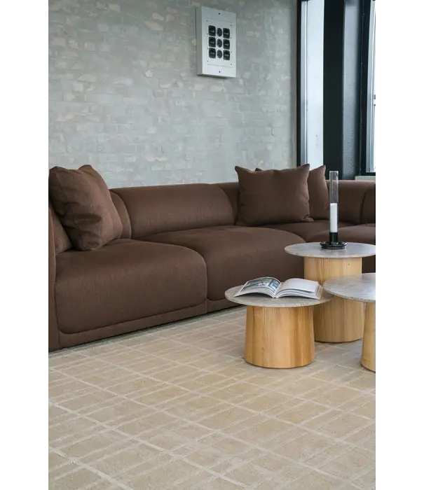 Massimo Copenhagen  Massimo Trellis Linen Rug Hay