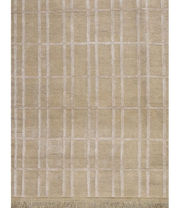 Massimo Copenhagen  Massimo Trellis Linen Rug Hay