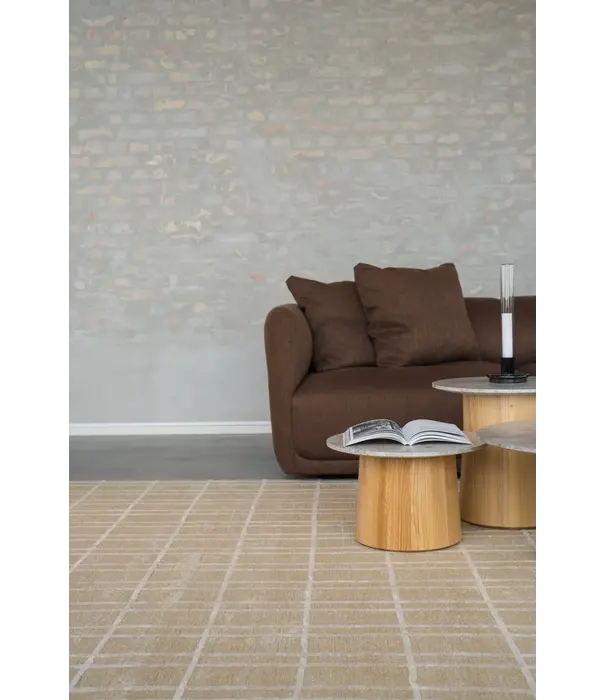 Massimo Copenhagen  Massimo Trellis Linen Rug Hay