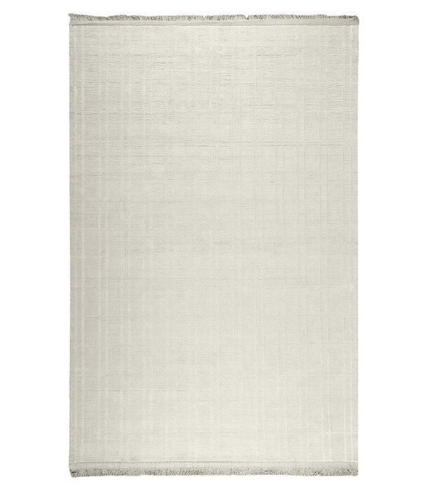 Massimo Copenhagen  Massimo Trellis Linnen Vloerkleed Chalk