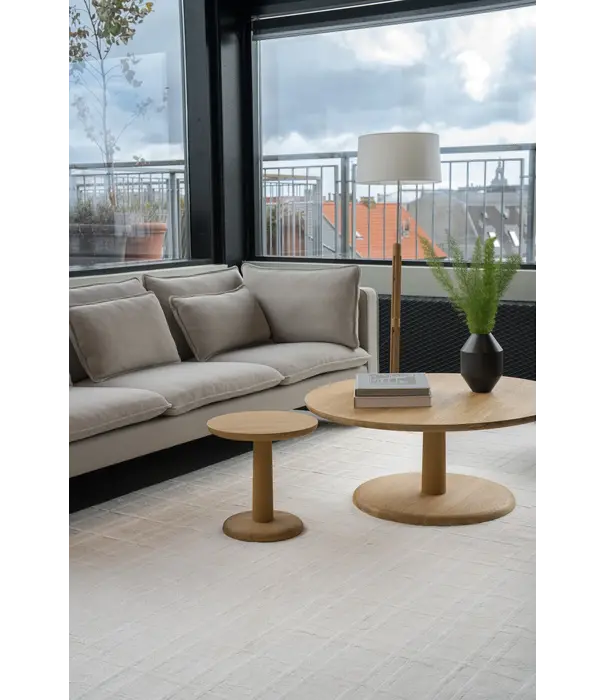 Massimo Copenhagen  Massimo Trellis Linnen Vloerkleed Chalk