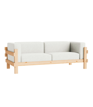 Kube 3 seater Sofa, pine base 220cm