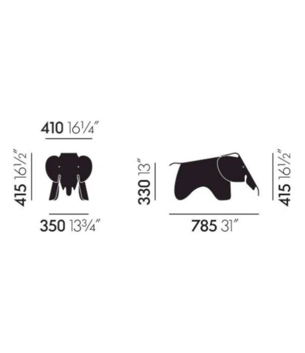 Vitra  Vitra Eames Elephant Plywood kastanje, Kinderstoel