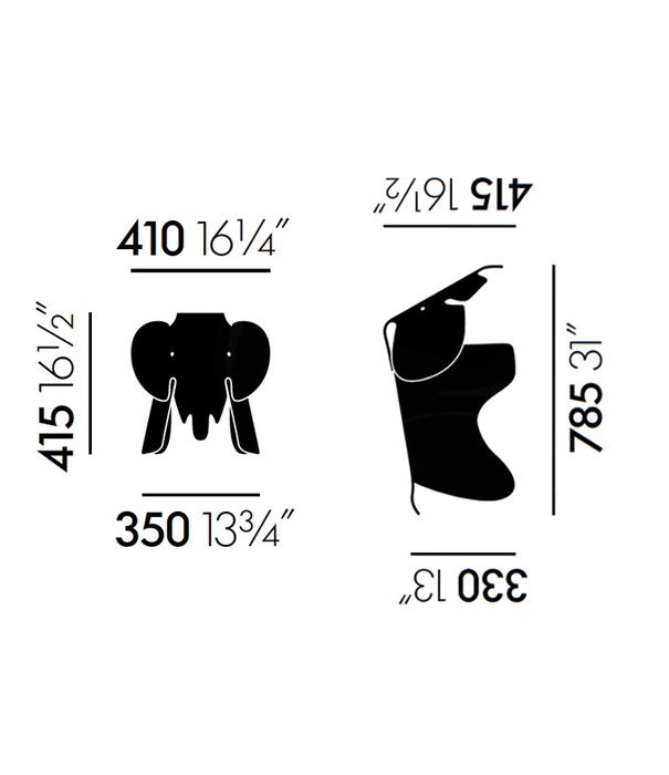 Vitra  Eames Elephant Kruk wit