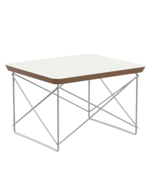 Vitra Occasional Tafel LTR wit HPL, RVS onderstel