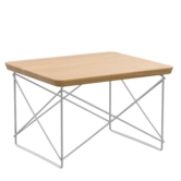 Vitra Occasional Tafel LTR massief kastanje , RVS onderstel