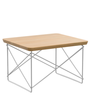Vitra Occasional Tafel LTR massief kastanje , RVS onderstel