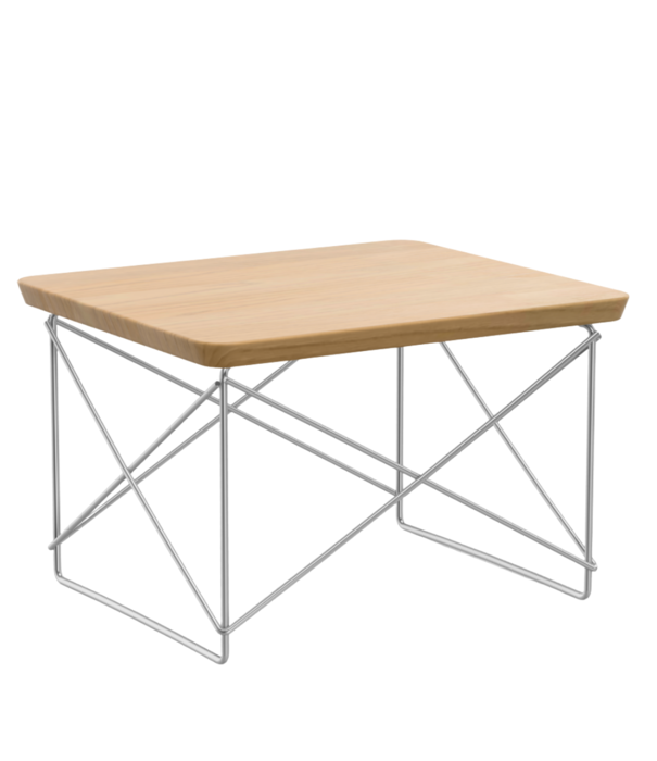 Vitra  Vitra Occasional Tafel LTR massief kastanje , RVS onderstel
