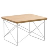 Occasional Tafel LTR massief kastanje , wit onderstel
