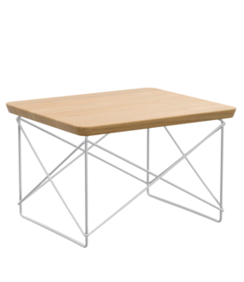 Vitra Occasional Tafel LTR massief kastanje , wit onderstel