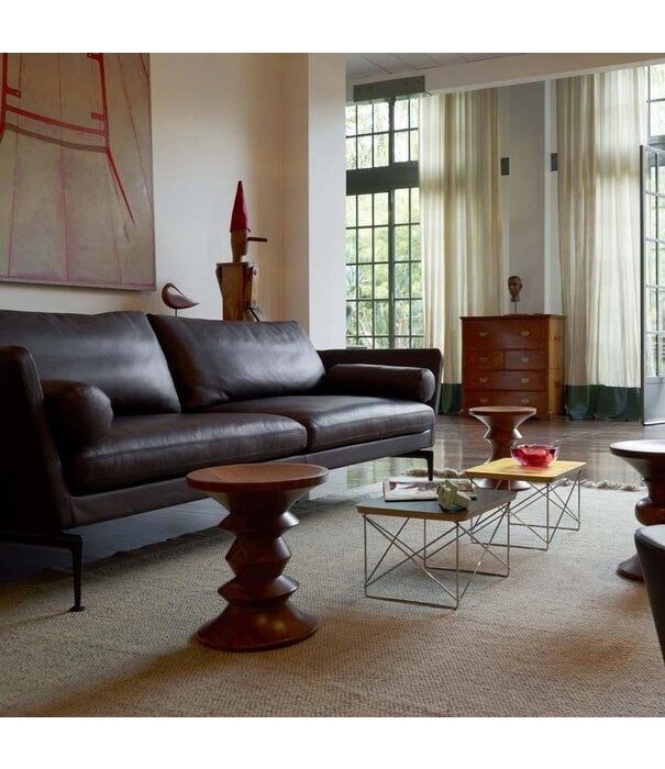 Vitra  Occasional Tafel LTR massief walnoot, RVS onderstel