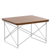 Vitra Occasional Tafel LTR massief walnoot, RVS onderstel