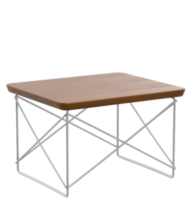 LTR Table solid walnut, stainless steel base