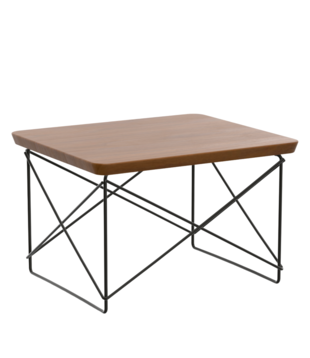 Vitra Occasional Tafel LTR massief walnoot, basic dark onderstel