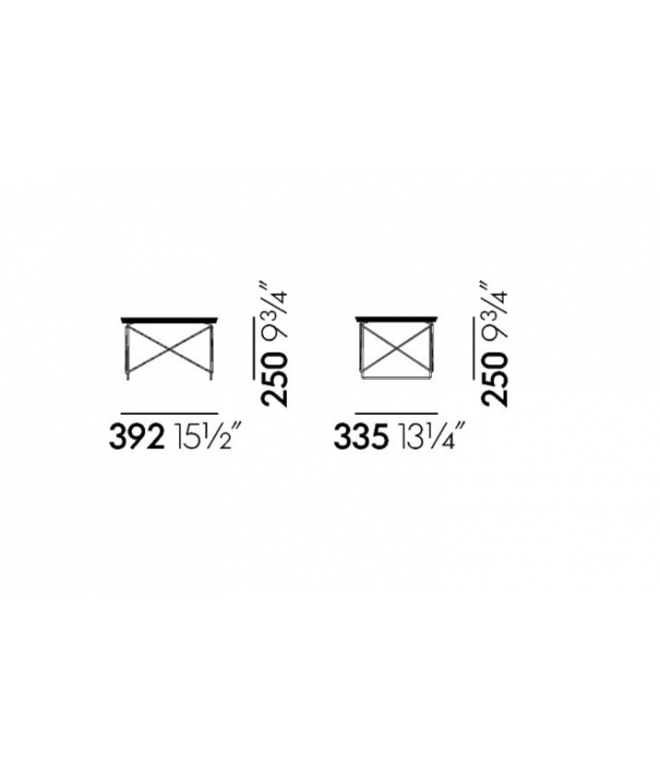 Vitra  Vitra Occasional Tafel LTR dark brick linoleum, Eames klassiek rood onderstel