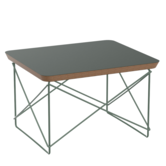 Occasional Table LTR jade lino, Eames sea foam green base