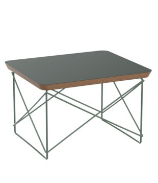 LTR Tafel jade linoleum, Eames sea foam green onderstel
