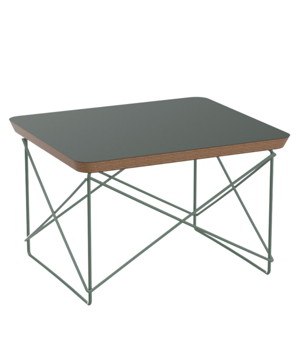 Vitra  Vitra Occasional Tafel LTR jade linoleum, Eames sea foam green onderstel