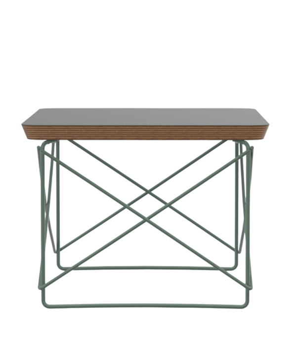 Vitra  Vitra Occasional Tafel LTR jade linoleum, Eames sea foam green onderstel